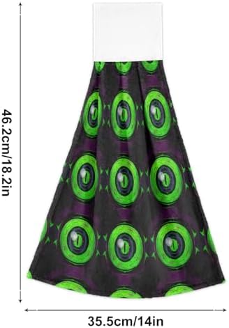 RPLIFE Psychedelic Green Eyes Towel Set of 2