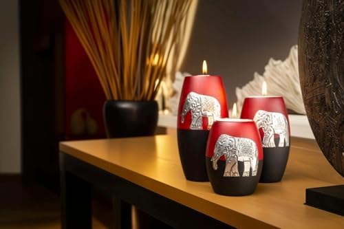 IYARA CRAFT 3 Wooden Candle Holders Set 1