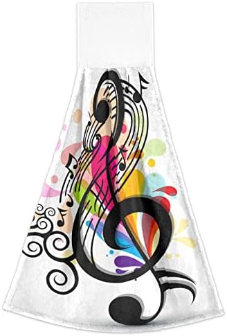 Kcldeci Musical Note Hand Towels 2 Pack Ultra Soft Absorbent