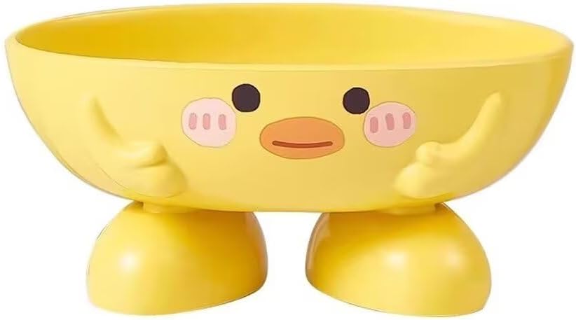 Yellow Duck Design Suction Soap Holder for Shower Bathroom Kitchen