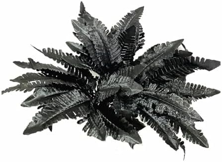 4 Bunches Artificial Fern Plants 14 Tall Black Decor