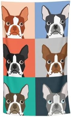 HKHEHOP Boston Terrier Beach Towel