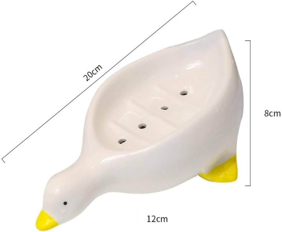 Cute Yellow Duck Soap Holder with Drain