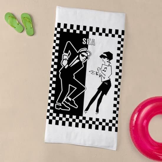 CafePress Ska Rude Boy and Rude Girl 30x60 Beach Towel 1