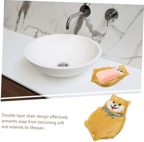 Holibanna Ceramic Soap Holder with Drainage