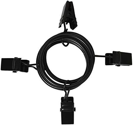 40 Pack Curtain Clips with Rings Black 126 in Diameter
