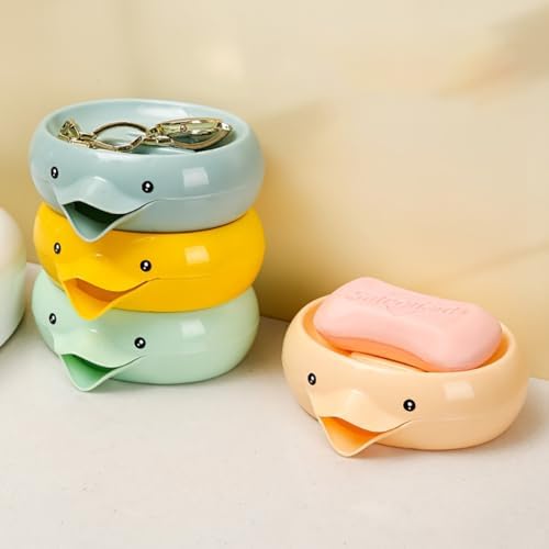 Cute Duck Soap Dish Holder for Bathroom Kitchen