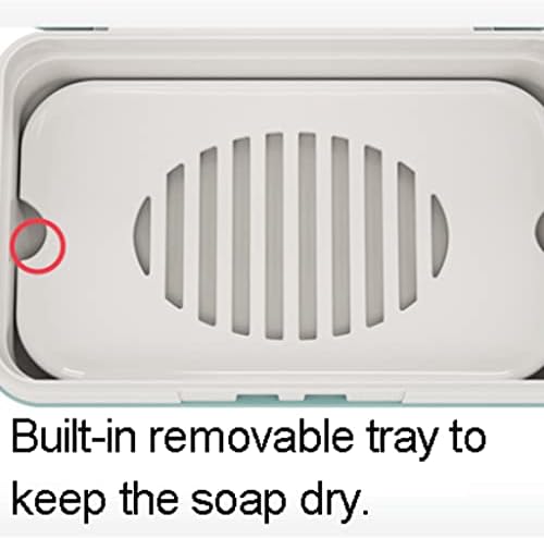 Simple Countertop Soap Dish with Drainage and Water Tray