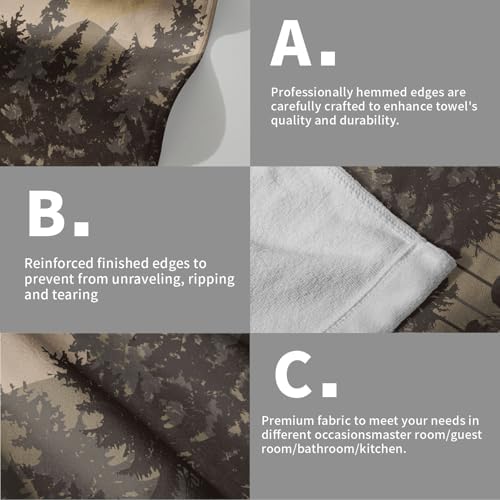 Imiss Black Bear Deer Hand Towel Set of 2