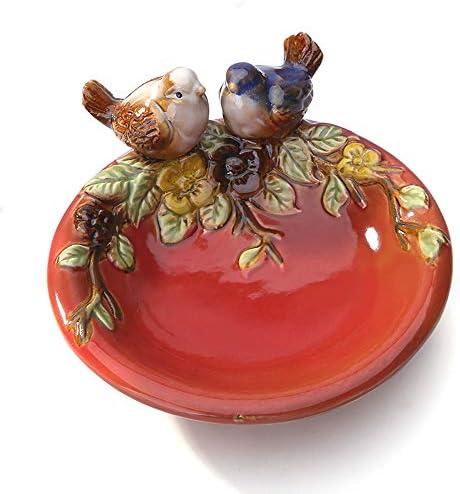 Ornerx 5 Inch Ceramic Bird Soap Dish Holder