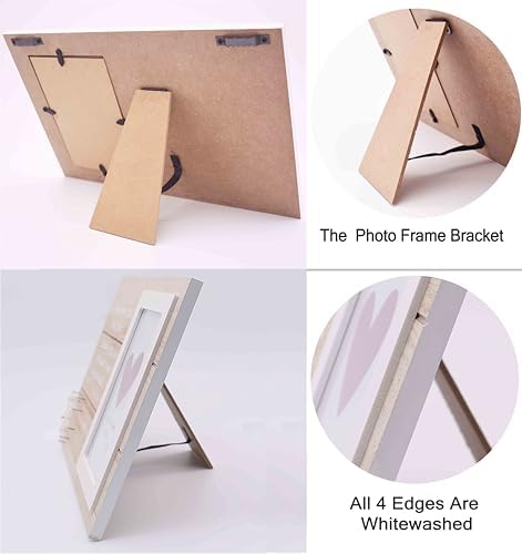 Unique Twin Baby Wooden Photo Frame with Heart