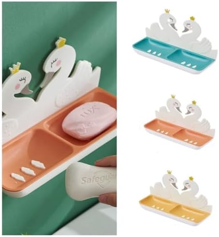 Plastic Soap Dish Holder with Cartoon Design