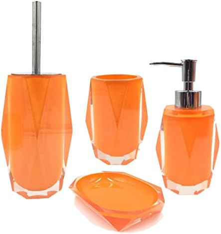 Sparkles Home Faceted Soap Dish - Orange Durable Resin