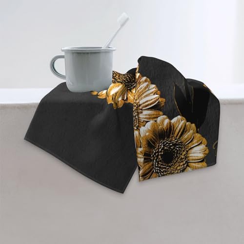 Bapcoku Sunflower Hand Towels Set of 2 1