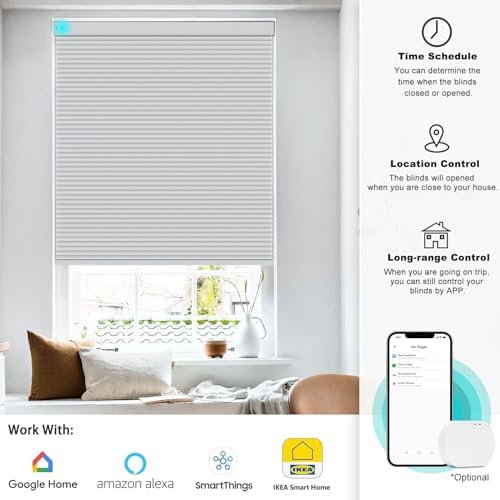 Changshade Motorized Cellular Shades with Remote Control