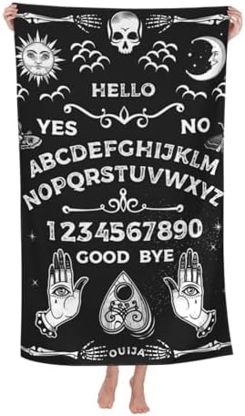 Goth Ouija Board Skull Beach Towel Quick Dry