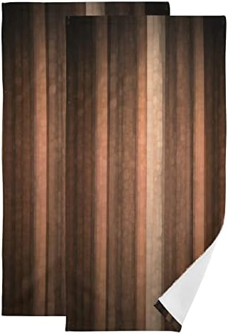AIYOOLER Hand Towels Set of 2 Brown Earth Orange Design