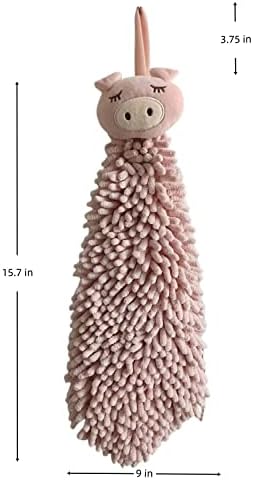 Ivymei 4 Pack Cute Animal Chenille Hand Towels