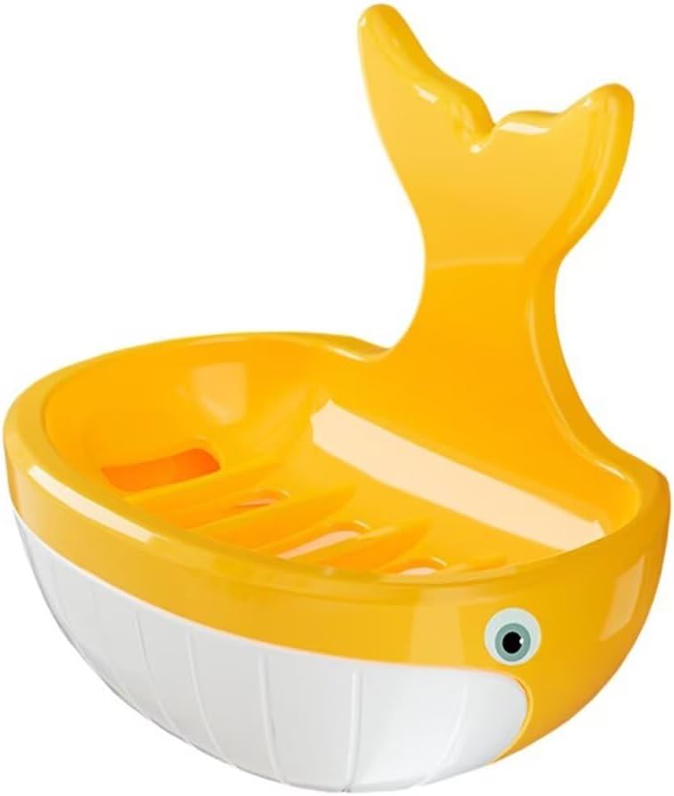 Cute Whale Soap Holder Suction Cup Drill-Free Removable Yellow