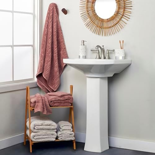 SKL Home CloudSoft Cotton Bath Towel Clay