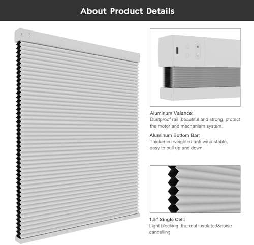Changshade Motorized Cellular Shades with Remote Control
