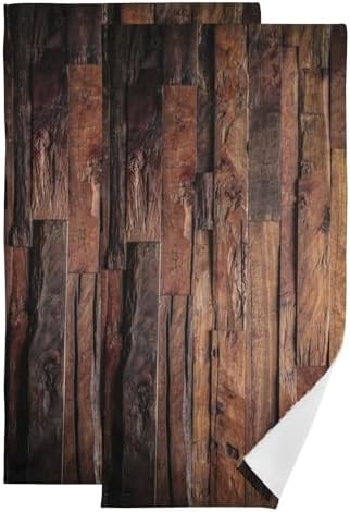 VIGGINER Dark Wood Hand Towels Set of 2 1