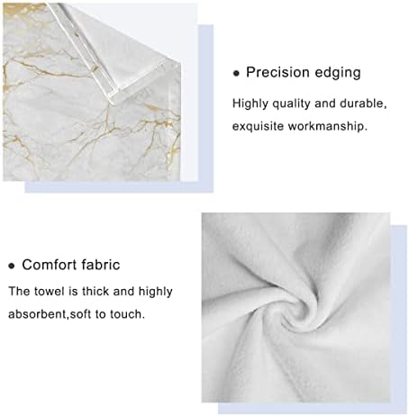 AUUXVA 3-Piece Towel Set with Marble Pattern