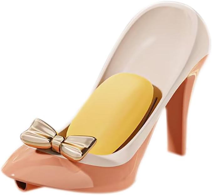 High Heel Soap Dish with Suction Cup and Drainage Port