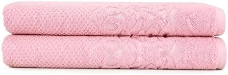 EastNBlue Galata Premium Turkish Cotton Bath Towel Set of 2 28x56 Rose Pink