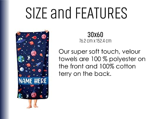 Personalized Solar System Beach Towel With Name 1