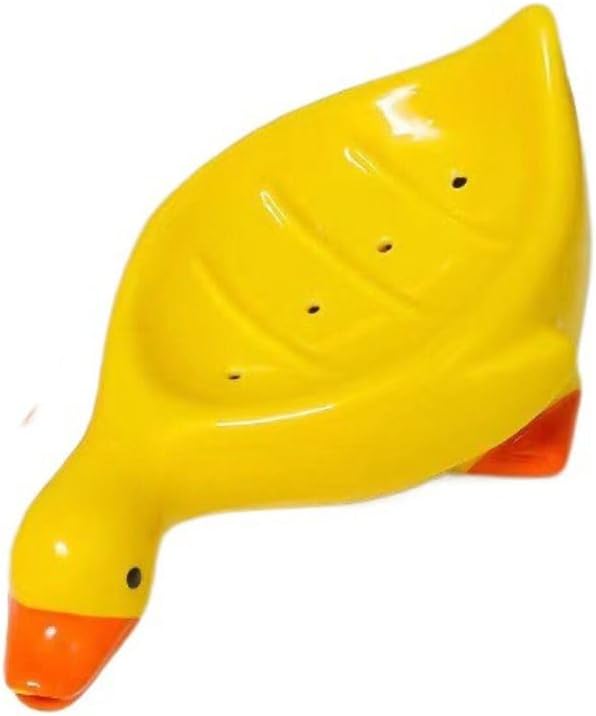 Cute Yellow Duck Soap Holder with Drain