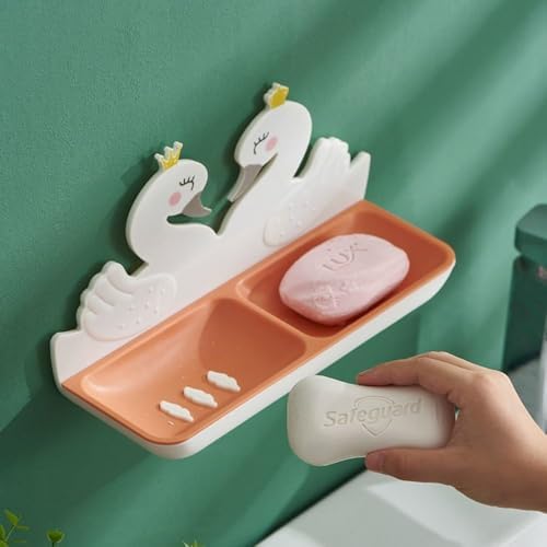 Plastic Soap Dish Holder with Cartoon Design