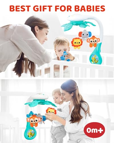 KiddoLab 2025 Baby Crib Mobile with Volume Control Timer