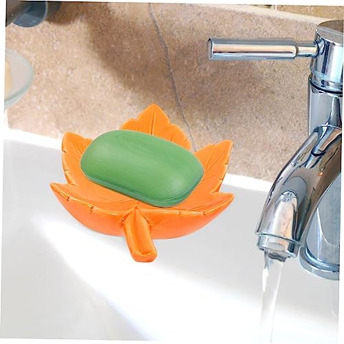 Ciieeo Leaf Shape Soap Dish Ceramic Maple Elegant Holder
