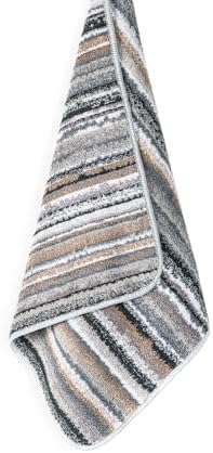 Graccioza Venice Guest Towel - 12x20 Inch Grey Striped Cotton Towel