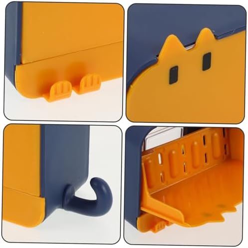 LIFKOME Wall Mounted Soap Dish with Lid Hook Holder