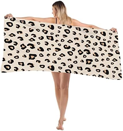 SUNUAN Leopard Beach Towel 52x33 Inches