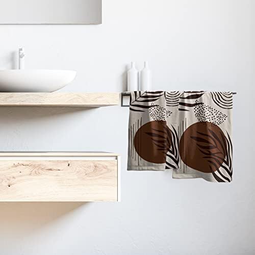 Giwawa Boho Leaf Hand Towel Set of 2 Soft Bath and Kitchen Towels