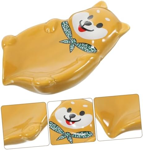 Ceramic Dog Soap Dish Holder with Drainage