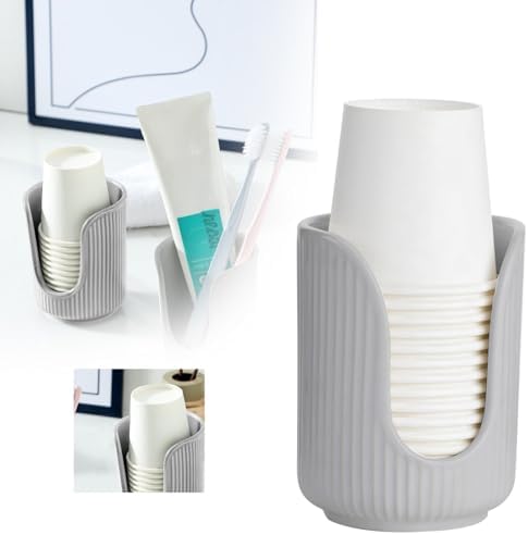 Sleek Bathroom Cup Dispenser with Adjustable Holder