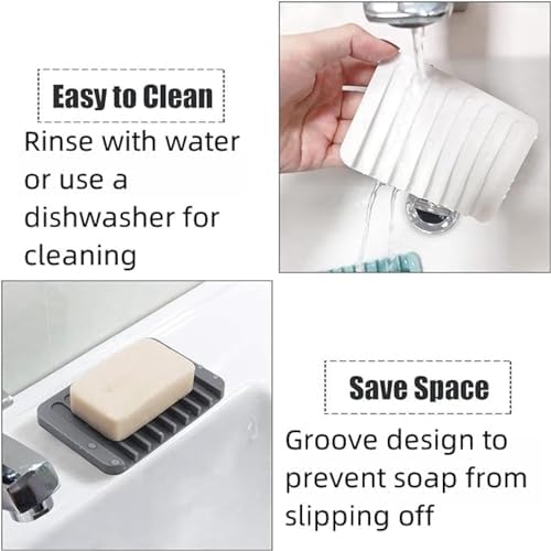 KETILZC Automatic Draining Soap Tray 2pcs