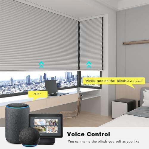 Changshade Motorized Cellular Shades with Remote Control