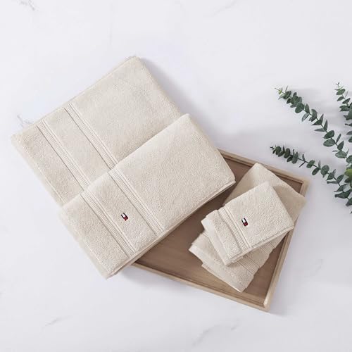 Tommy Hilfiger Bath Towels 6-Pack Solid Beige