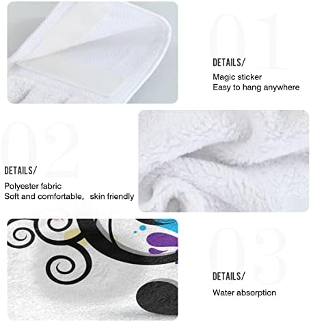 Kcldeci Musical Note Hand Towels 2 Pack Ultra Soft Absorbent