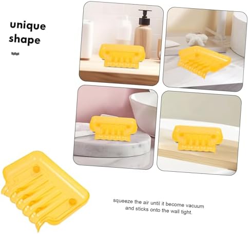WESIEVYA Bathroom Waterfall Soap Dish with Suction Cups