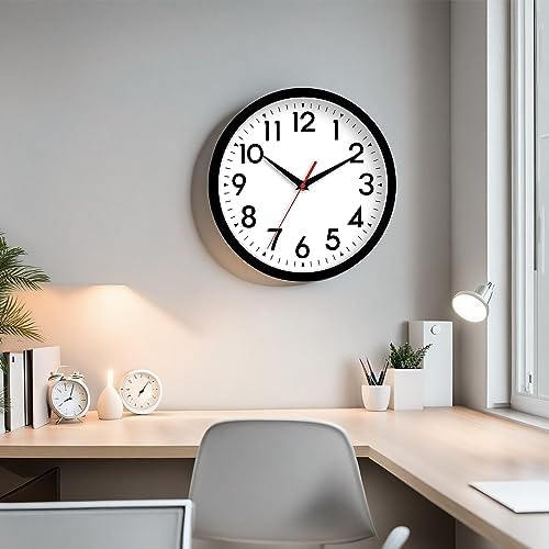 DAXSMY 8 Inch Silent Analog Wall Clock