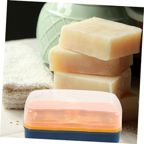 HAKIDZEL Dual Compartment Soap Holder with Leak-Proof Lid
