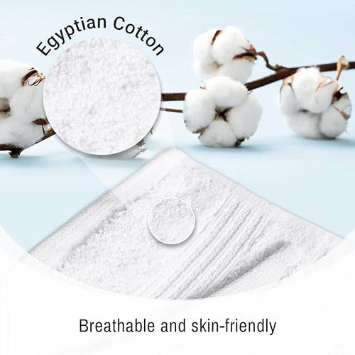 Superior Egyptian Cotton 6-Piece Towel Set White