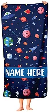Personalized Solar System Beach Towel With Name 1