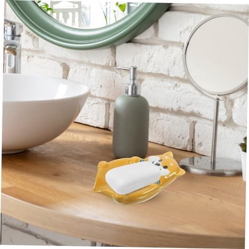 LIFKOME Dog Shaped Ceramic Soap Dish Holder